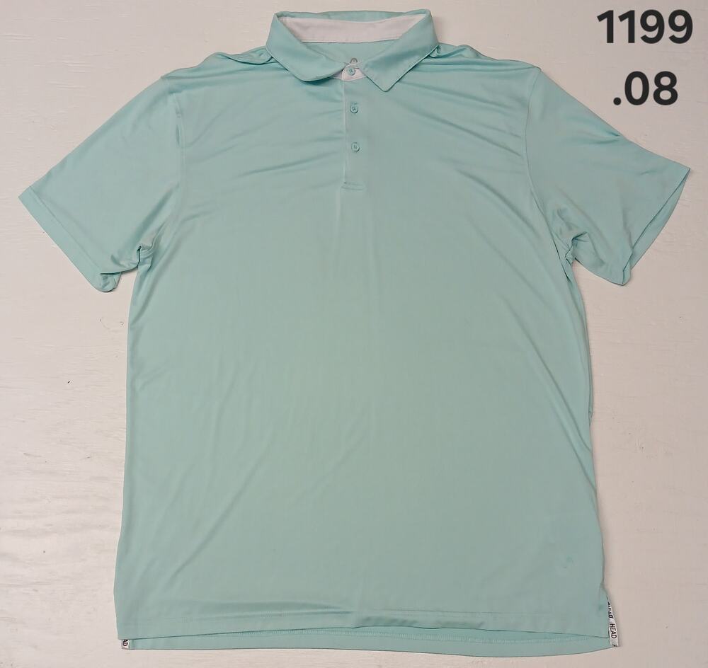 HEAD Golf (2XL) Light Turquoise Short Sleeve Polo Shirt